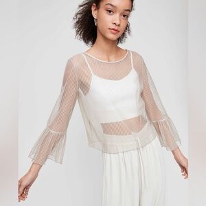 Aritzia Babaton Humbert blouse pink